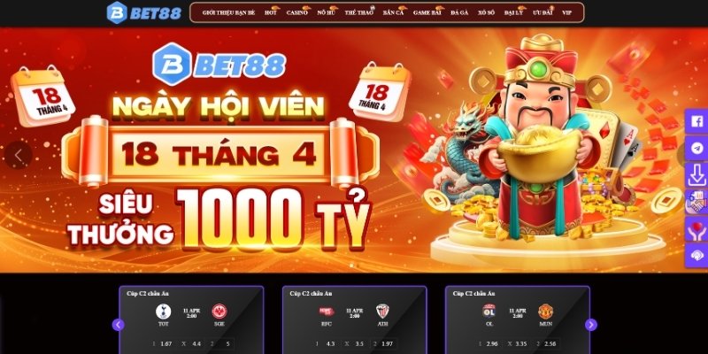 Địa chỉ bet88 luôn tạo những sức hút riêng để giữ chân người chơi
